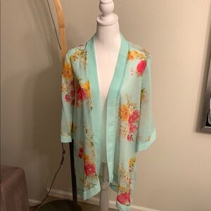 Mela London Light Blue Sheer Kimono